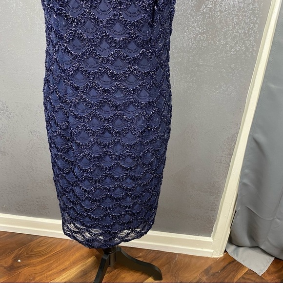 Studio 1 navy sleeveless all over sequin party dress. Occasion formal mini - Picture 6 of 13